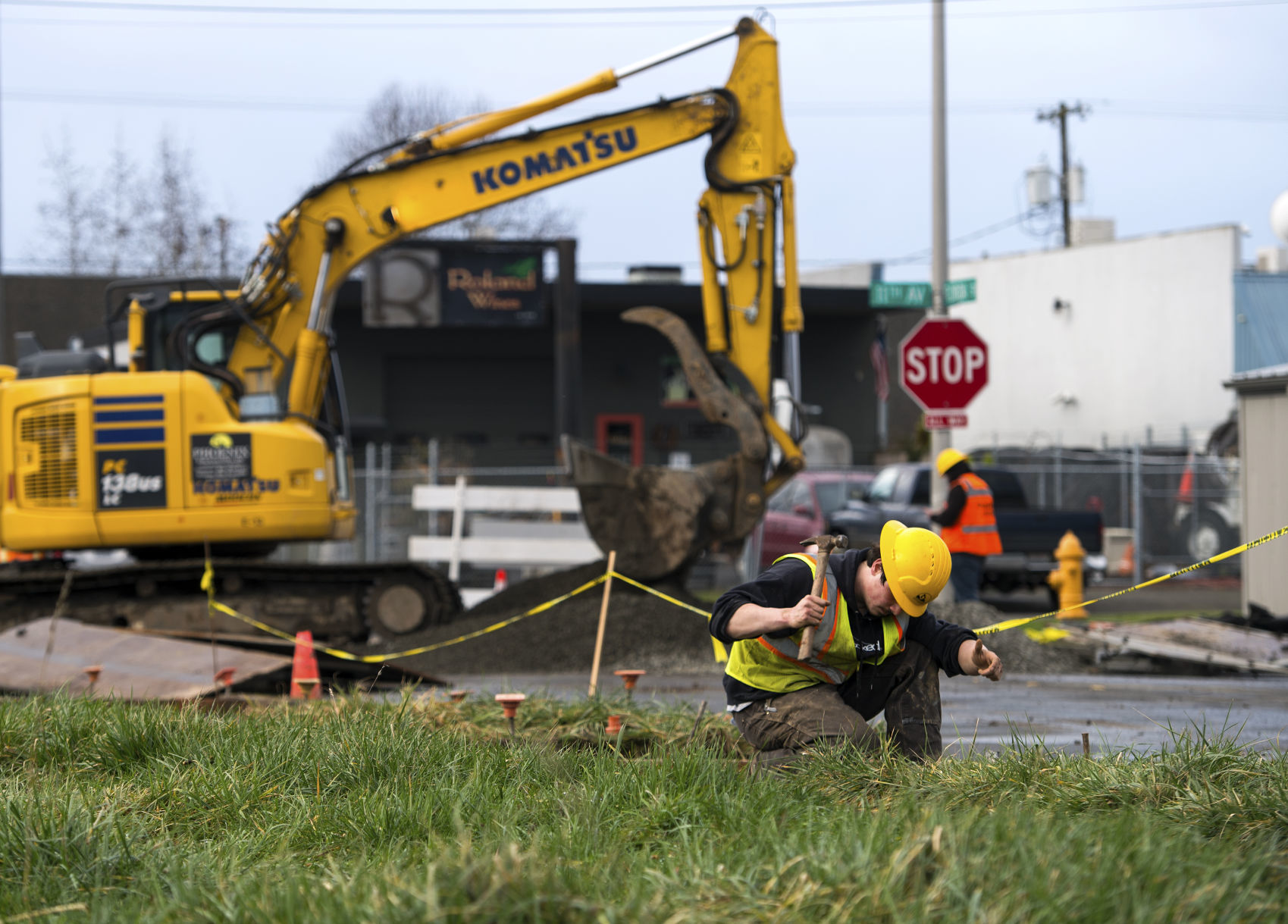 Transit center construction continues